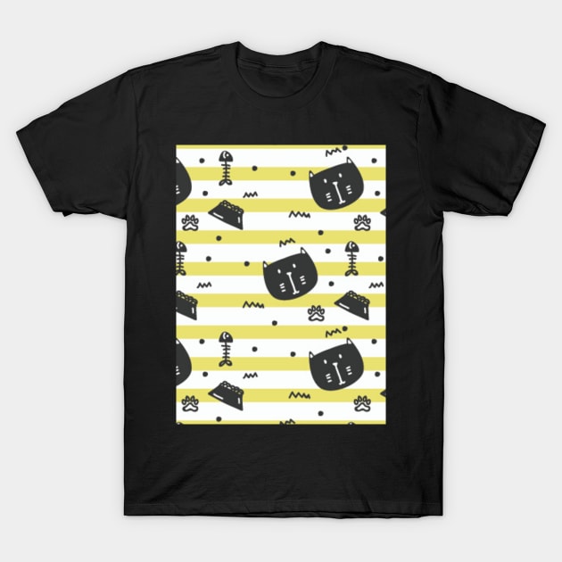 Cat Pattern , Great gift for cats lovers T-Shirt by M.G Design 